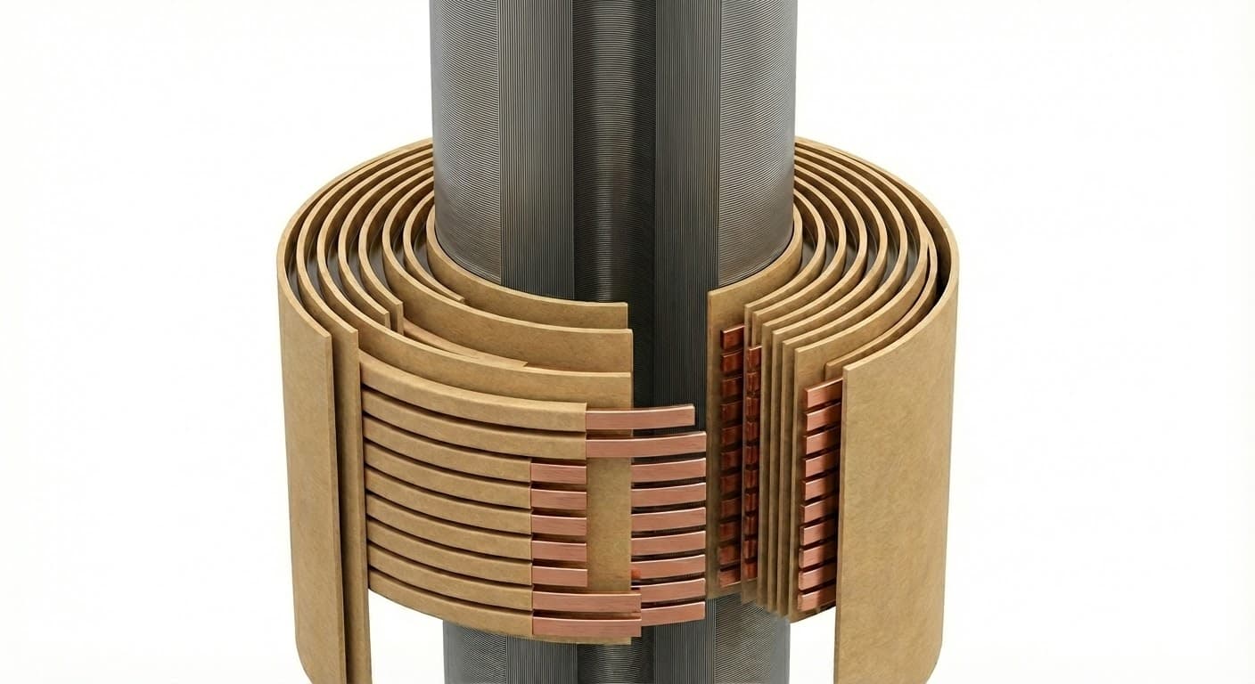 Cellulose insulation serves both mechanical and dielectric functions in oil-filled transformers.